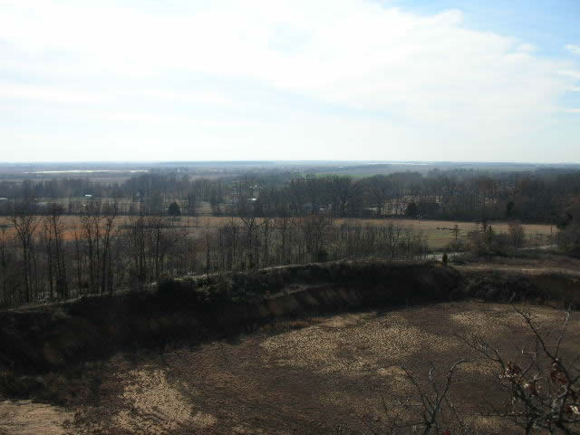 View of flat-lying alluvial plain