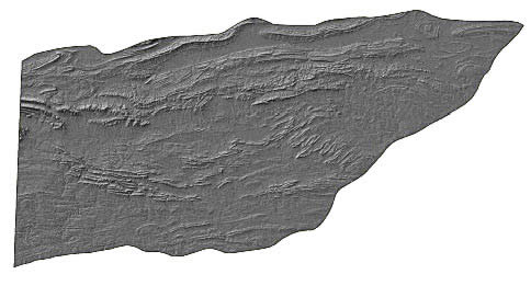 Ouachita shaded relief map