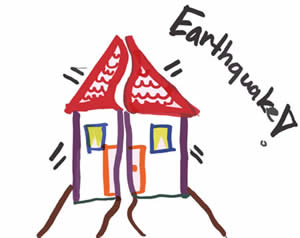 earthquake drawing by elementary student