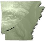 Gulf Coastal Plain, parts of Clark, Pike, Hempstead, Howard, Sevier and Little River Counties; Oklahoma